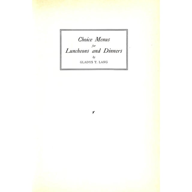 LANG, Gladys T. [135] pp. 1937 Seventh Edition 9 7/8" x 7"