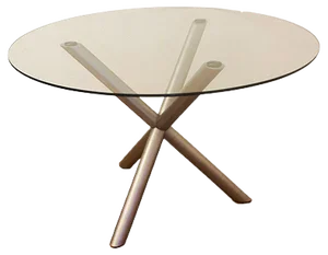 Italian Smoked Glass and Chromed Steel Dining Table, 1970s