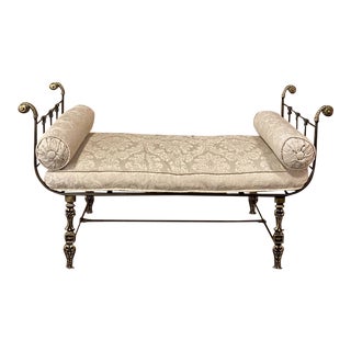 Antique Wrought Iron French Chaise For Sale