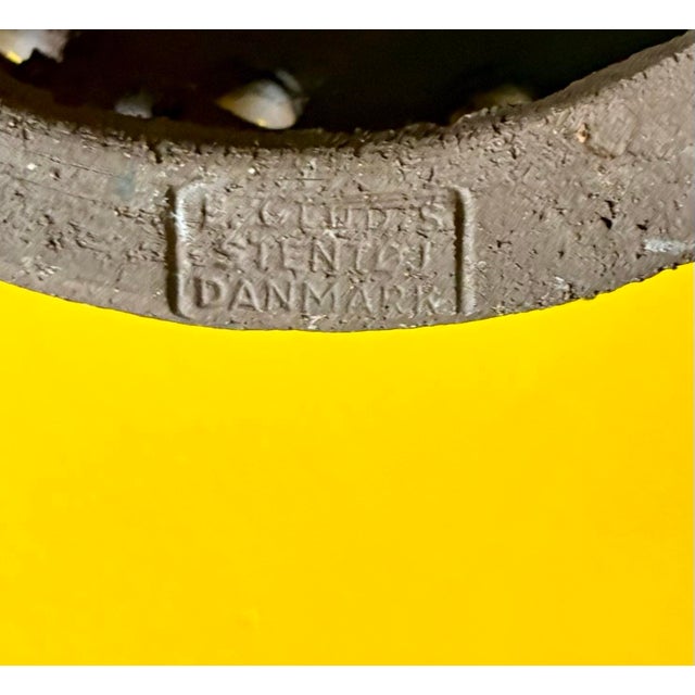 1970s Danish Modern Erik Glud Stentøj Fat-Lava Studio Ceramics Pendant Lamp For Sale In New York - Image 6 of 7