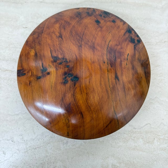 Brown Burl Wood Jewelry Box with Lid, 1950s For Sale - Image 8 of 13