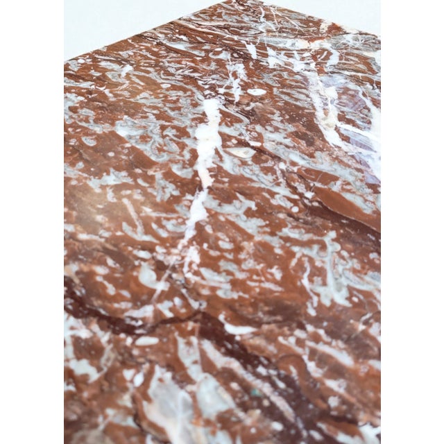 French Provincial Handcrafted Nightstand with Marble Top, 1920s For Sale - Image 4 of 12