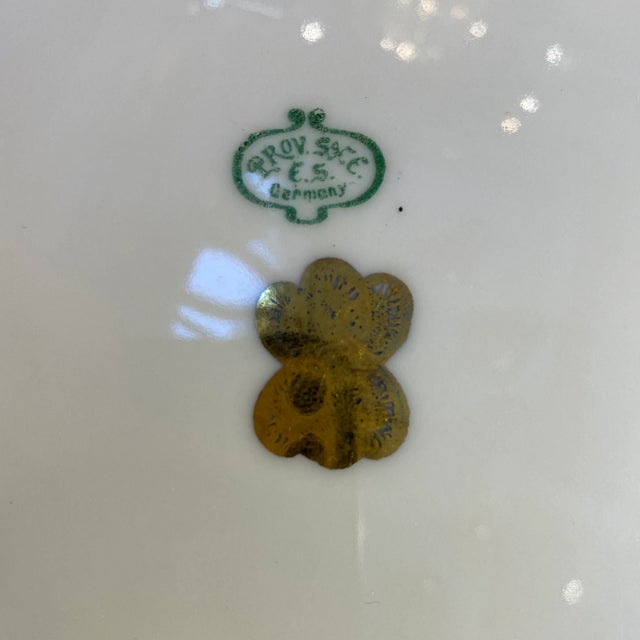 Ceramic Early 20th Century German Allegorical Hand Painted Cabinet Plate For Sale - Image 7 of 7