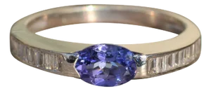 The Kineta: Ladies Tanzanite and Diamond Ring in 18K
