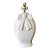 1980s Glossy White Porcelain Bow Lamp For Sale