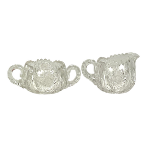 American Brilliant Period-Abp-1880-1916 Creamer and Sugar Set