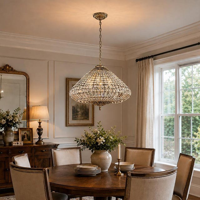 Aloadecor 24'' Wide 6-Light Retro French Handcrafted Bird Cage Crystal Chandelier in Antique Bronze With Vintage Patina Dimmable For Sale - Image 9 of 10