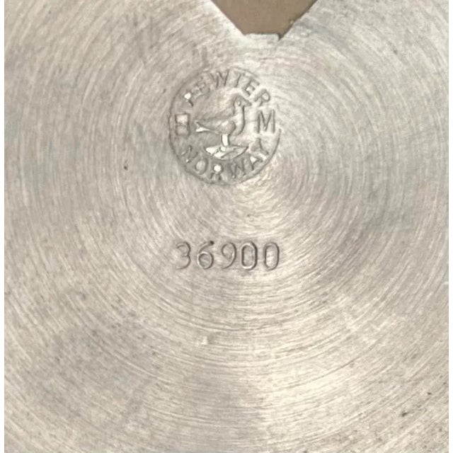 1950s Brodrene Mylius Norwegian Pewter Coffee Pitcher 1950s For Sale - Image 5 of 11