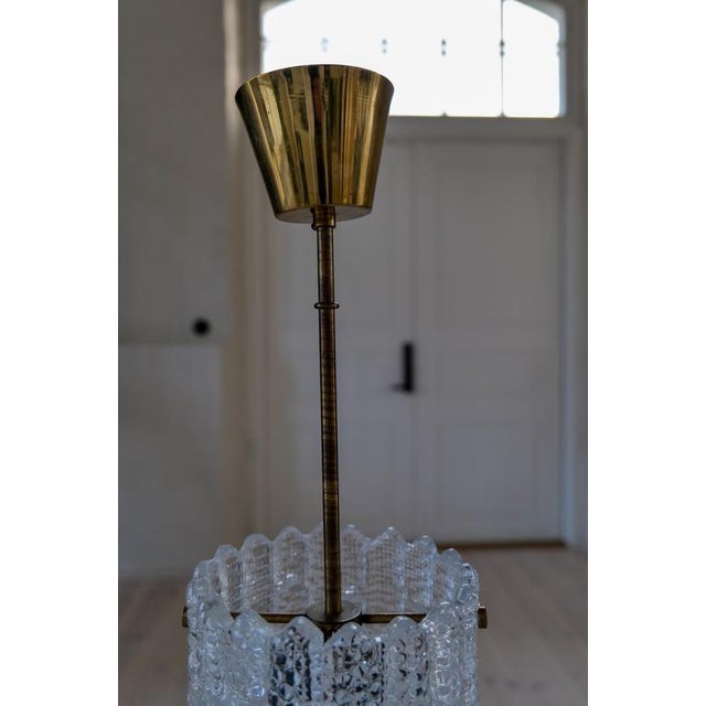 Metal Mid-Century Modern Cylindrical Pendants attributed to Carl Fagerlund for Orrefors, 1960s, Set of 2 For Sale - Image 7 of 11