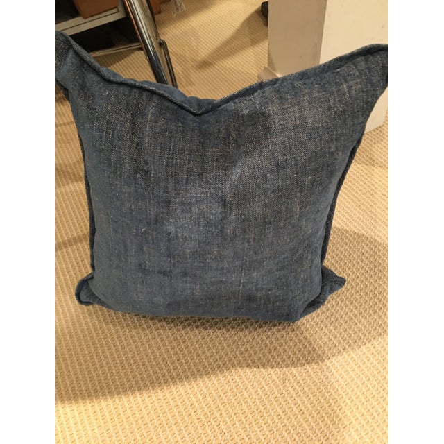 Traditional Boussac Fadini Blue Pillow Cover For Sale - Image 3 of 5