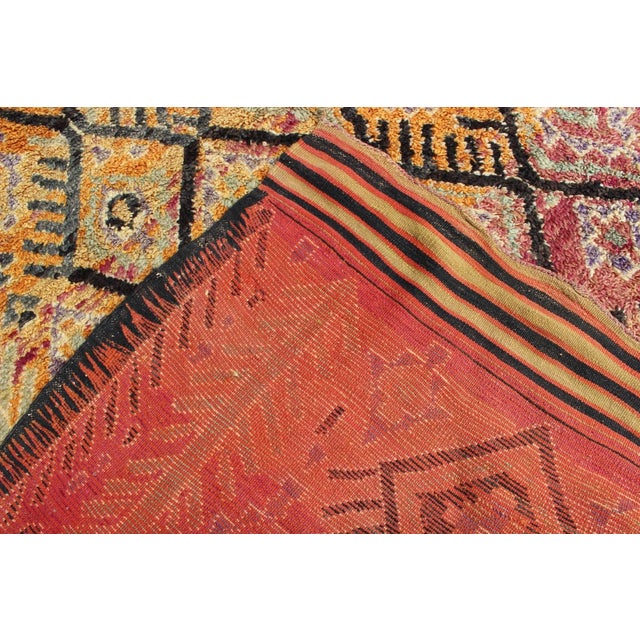 Vintage Moroccan Large Gallery Runner With Tribal Geometric Design 6'6'' X 16'0'' For Sale In Atlanta - Image 6 of 6