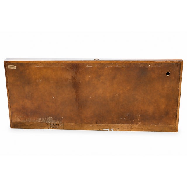 1980s Henredon Campaign-Style Queen Headboard With Built-in Storage – Oak & Brass For Sale - Image 9 of 9