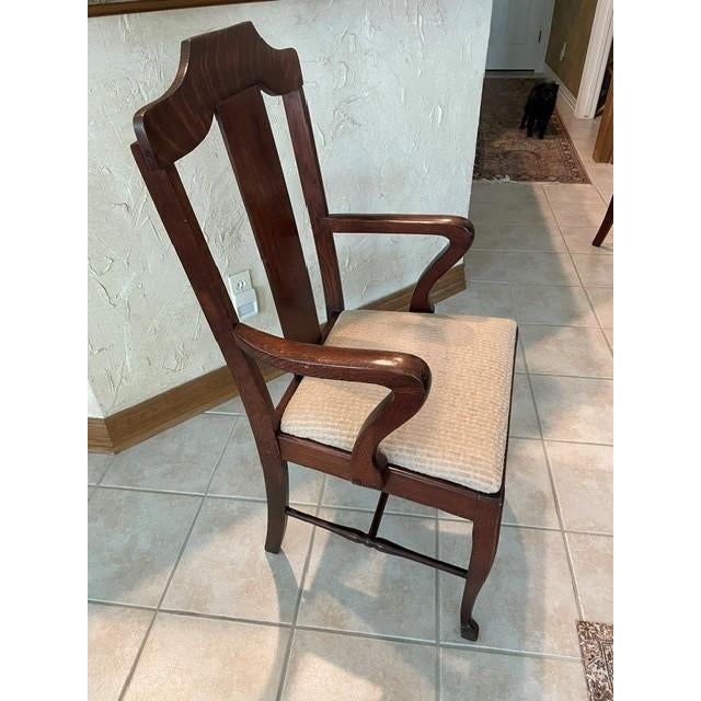 Elegant matched set of six Queen Anne/Chippendale Revival dining chairs, consisting of five Side Chairs and one...