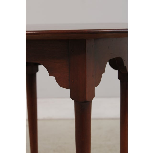 Eldred Wheeler Oval Cherry Occasional Walnut Accent Table For Sale - Image 13 of 14