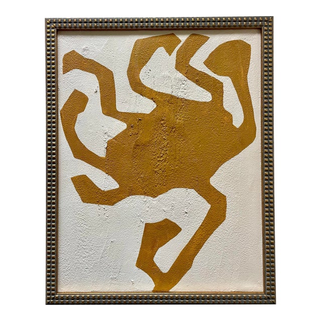 2025 "Dente Di Leone" Abstract Botanical Painting on Canvas by Artist r.k. Red For Sale