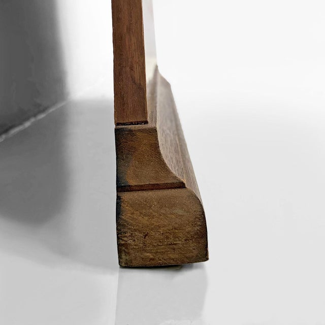 Brown Mid-Century Modern Italian Floor-Standing Mirror with Wooden Frame, 1960s For Sale - Image 8 of 12