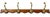 Antique Coat Hooks in Brass and Wood, 1900 For Sale - Image 10 of 10