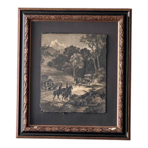 Antique Printing Block Plate - Unsigned