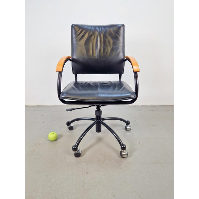Postmodern S73 Office Chair in Leather by Josef Gorica for Thonet, 1990s For Sale - Image 3 of 9