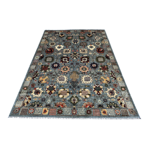 Hand-Knotted Afghan Suzani Chobi Wool Area Rug - 8'11" X 11'11"