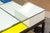 Postmodern Custom Made Piet Mondrian Style Postmodern Square Glass and Wood Coffee Table For Sale - Image 3 of 10