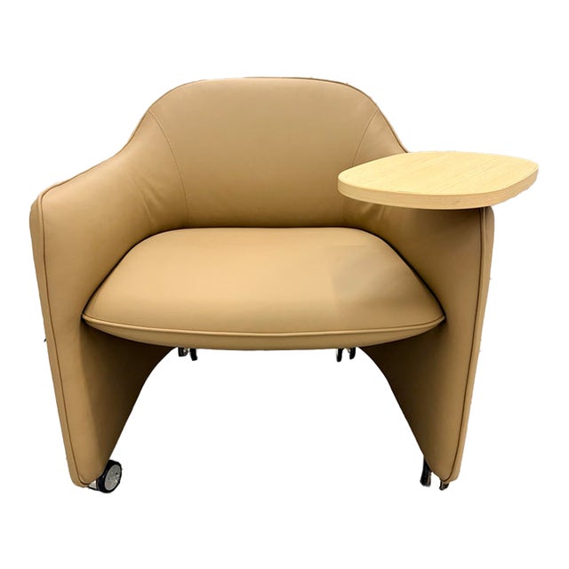 Bernhardt Jackson Leather Mobile Lounge Chair For Sale