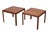 DUX 1970s Pair Mid-Century Danish Dux Teak Side Tables Parson Style For Sale - Image 4 of 9