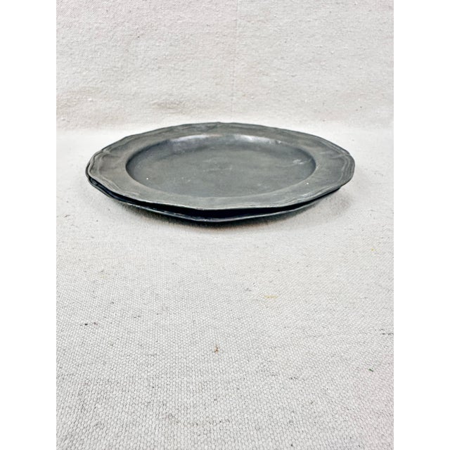 Wonderful pair of vintage Italian pewter charger plates. Perfect to add to a collection, use for display or break out when...