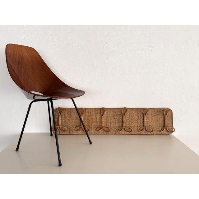 Beautiful Italian Mid-Century Modern coat hanger rack, made in the 1970s, with 6 hooks. It's multipurpose and can be used...