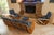 Mid-Century Modern Six Strand Pretzel Full Set - 3-Seat Sofa, Two Chairs, Ottoman For Sale - Image 3 of 18