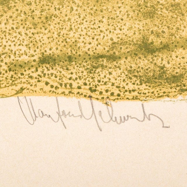 Mid 20th Century Manfred Schwartz "Green Serration" Lithograph For Sale - Image 5 of 7