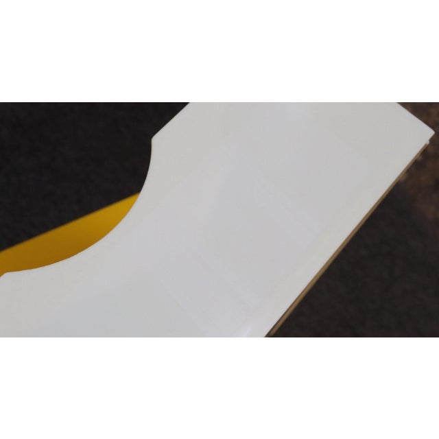 Vintage Yellow Acrylic Storage Cube With Three White Drawers After Joe Colombo For Sale - Image 12 of 18