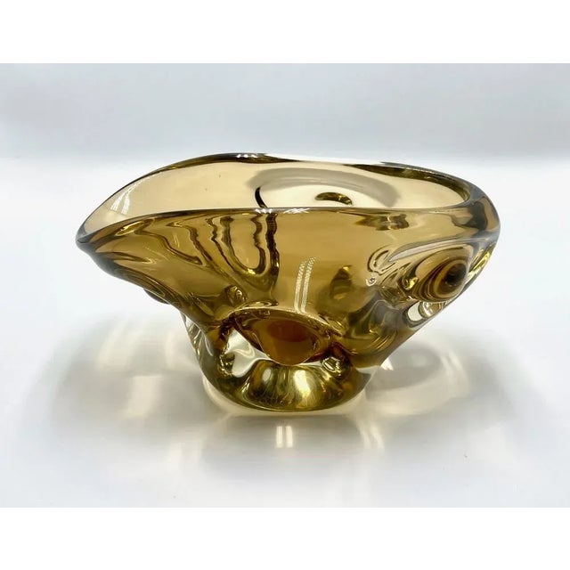 Art Glass Bowl attributed to Jaroslav Beránek for Skrdlovice, 1960s For Sale - Image 7 of 7