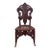 Antique Art Nouveau "Fleur De Lis" Wicker & Cane Solid Wood Accent Chair in the Style of Heywood-Wakefield For Sale