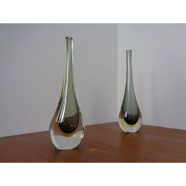 Murano Formia Glass Vases by Giuliani Mian for Fornace Mian, 1980s, Set of 2 For Sale - Image 3 of 13