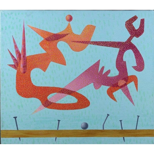 Leo Guida, Little Sky 3, Original Oil Paint on Canvas, 1985 For Sale - Image 4 of 4