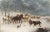 Mid 19th Century Framed Oil On Canvas Winter Horse Scene By John F Herring For Sale - Image 5 of 12