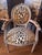 Vintage Louis XVI Chair in Velvet Cheetah Upholstery and Chippy Gold Paint/ Lime Finish. Excellent Sturdy condition, no...