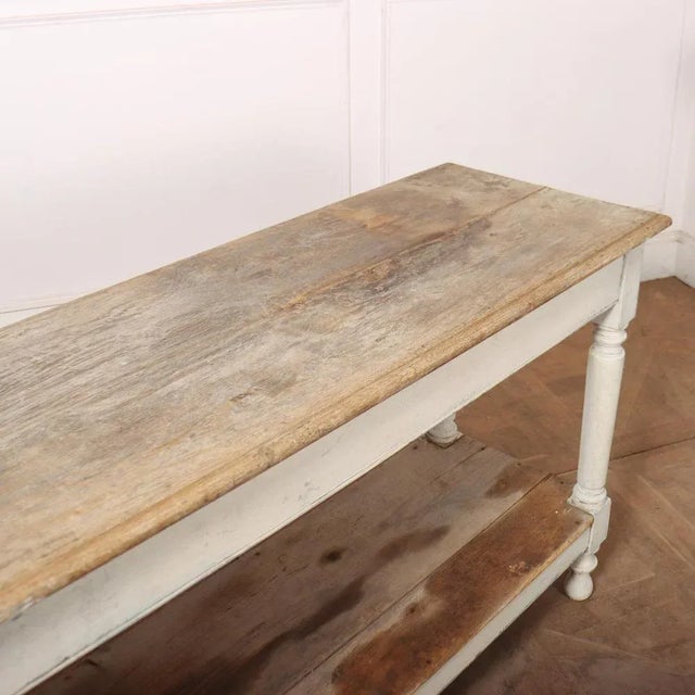 Brown French Original Painted Drapers Console, 1890s For Sale - Image 8 of 9