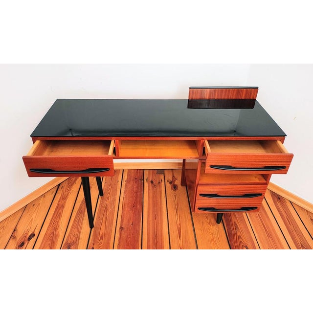 Wood Czechoslovakian Desk attributed to M. Pozar for Up Závody, 1960s, Set of 2 For Sale - Image 7 of 18
