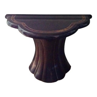 Vintage Maitland Smith Tessellated Horn Sculptural Demilune Console Table For Sale