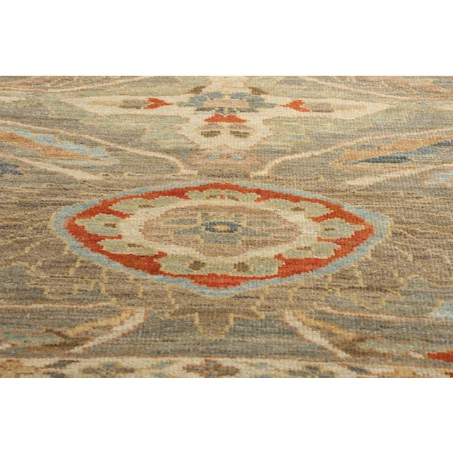 Early 21st Century Persian Sultanabad Rug Runner - 03'05 X 18'11. For Sale - Image 5 of 9