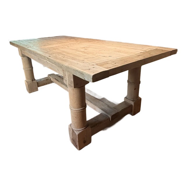 Restoration Hardware Salvaged Wood Gun Barrel Extension Dining Table For Sale