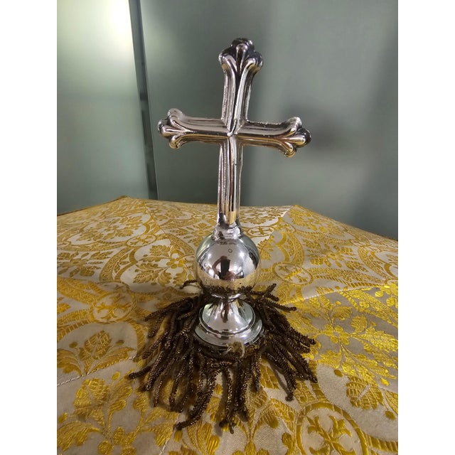 Religious Parasol with Cross, 19th Century For Sale - Image 4 of 18