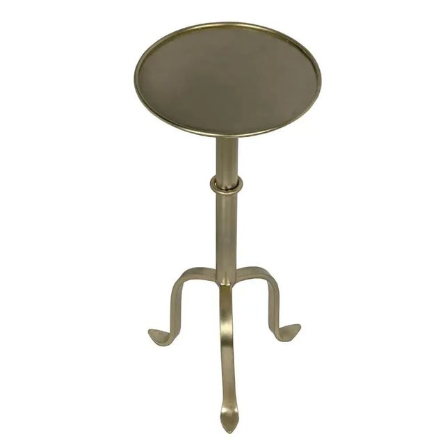 Noir NOIR Tini Side Table, Metal with Brass Finish For Sale - Image 4 of 5