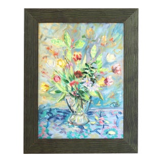 French Floral Still Life Painting For Sale