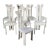 1980s Pierre Cardin Italian Postmodern Dining Chairs in White Lacquer with Leather Seats - Set of 8 For Sale
