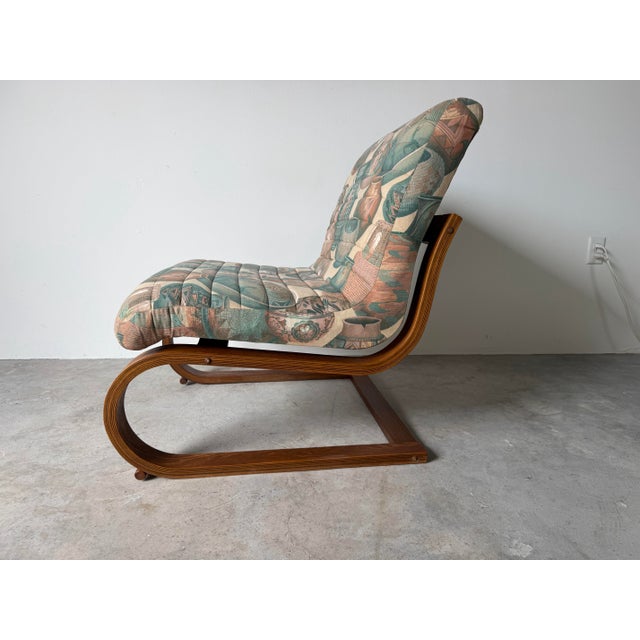 Mid-Century Modern 1970s Mid-Century Westnofa Style Cantilevered Bentwood Lounge Chair For Sale - Image 3 of 15