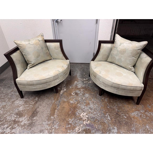 Contemporary Mitchell Gold Miranda Corner Chairs, Pair For Sale - Image 3 of 12