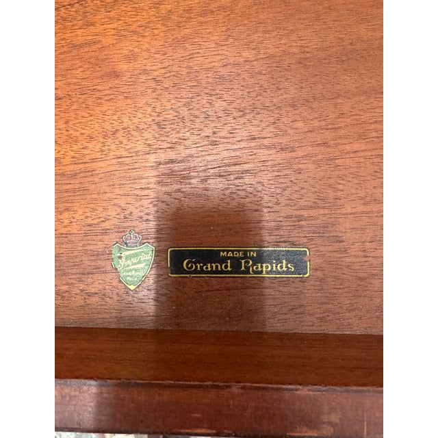 Imperial Furniture, Grand Rapids Imperial Furniture Co. Mahogany Drop-Leaf Pembroke Table, Vintage For Sale - Image 4 of 12